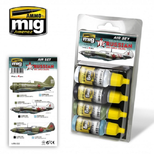 Ammo Mig A.MIG7222 VVS WWII Russian Early Aircraft Colours Acrylic Paint Set